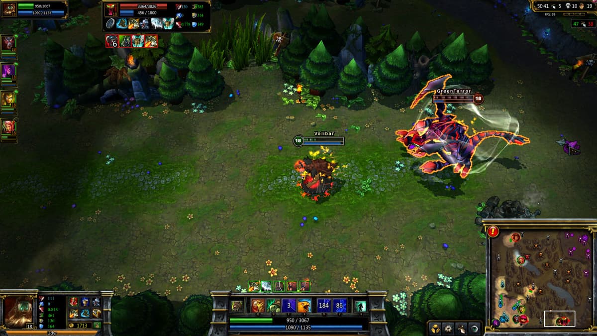 Screenshot of League of Legends game