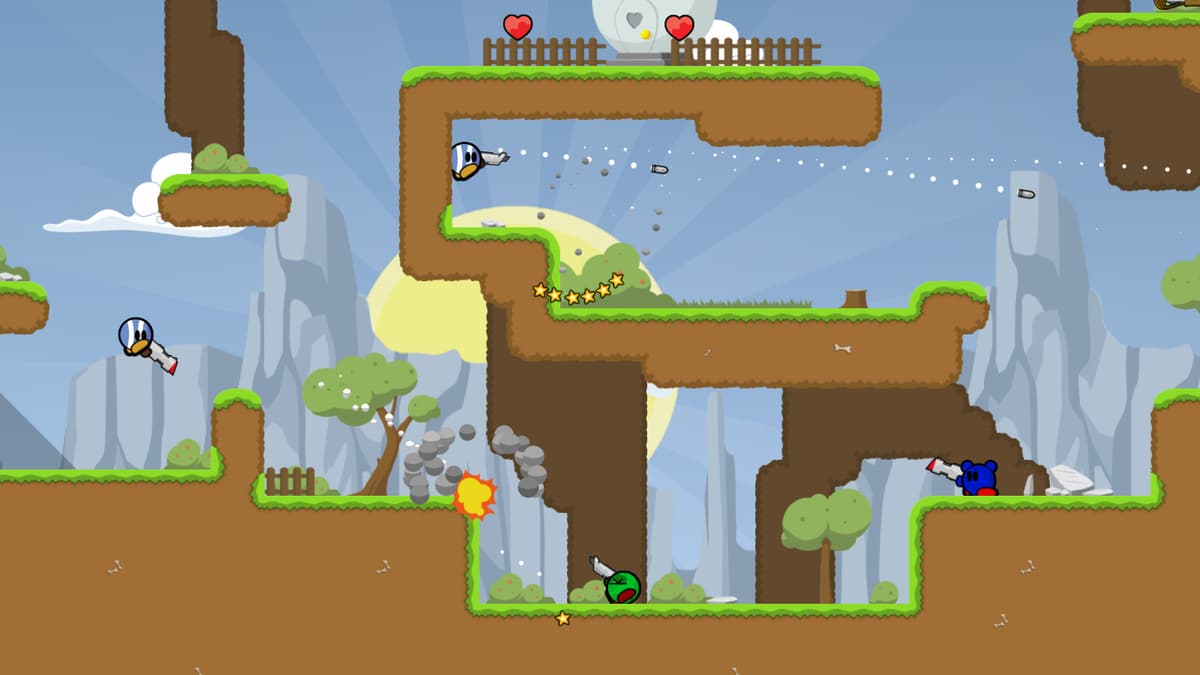 Screenshot of Teeworlds game