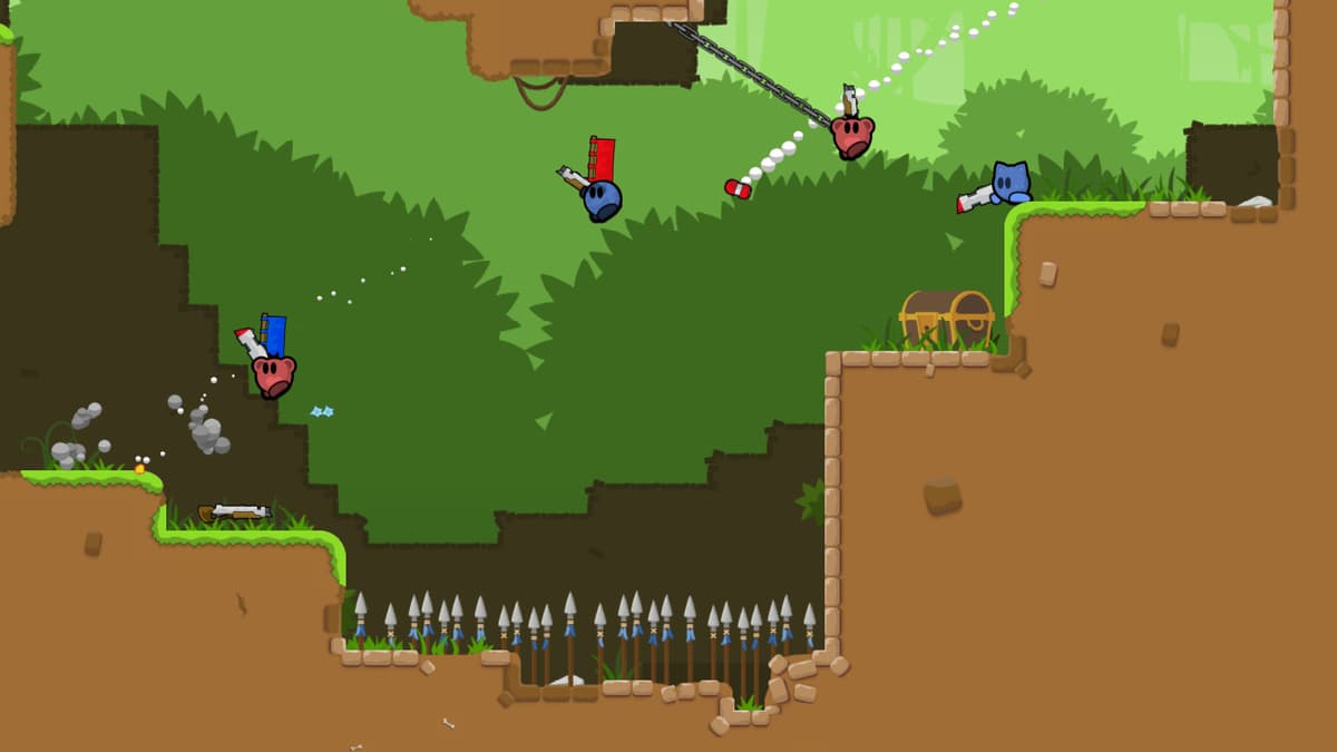 Screenshot of Teeworlds game