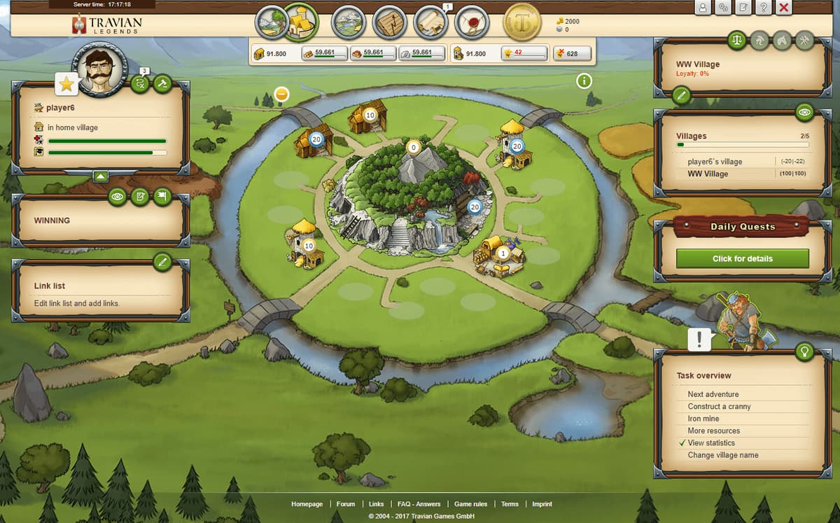 Screenshot of Travian game