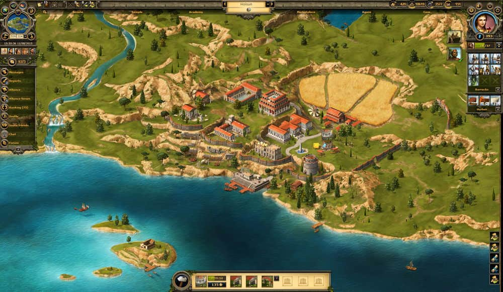 Screenshot of Grepolis game